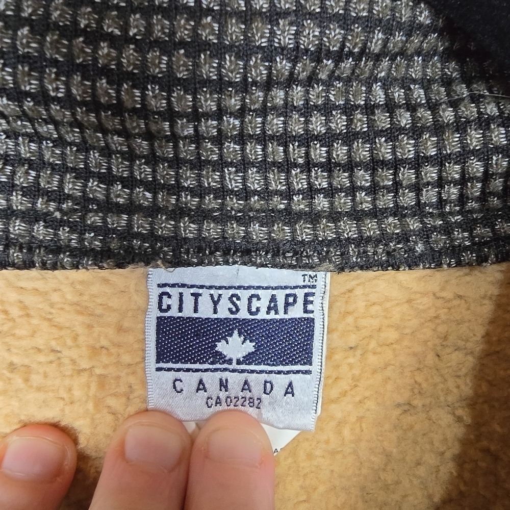 Vintage Calgary Canada Embroidered Graphic Quarter Snap Destination Sweatshirt - Picture 7 of 10